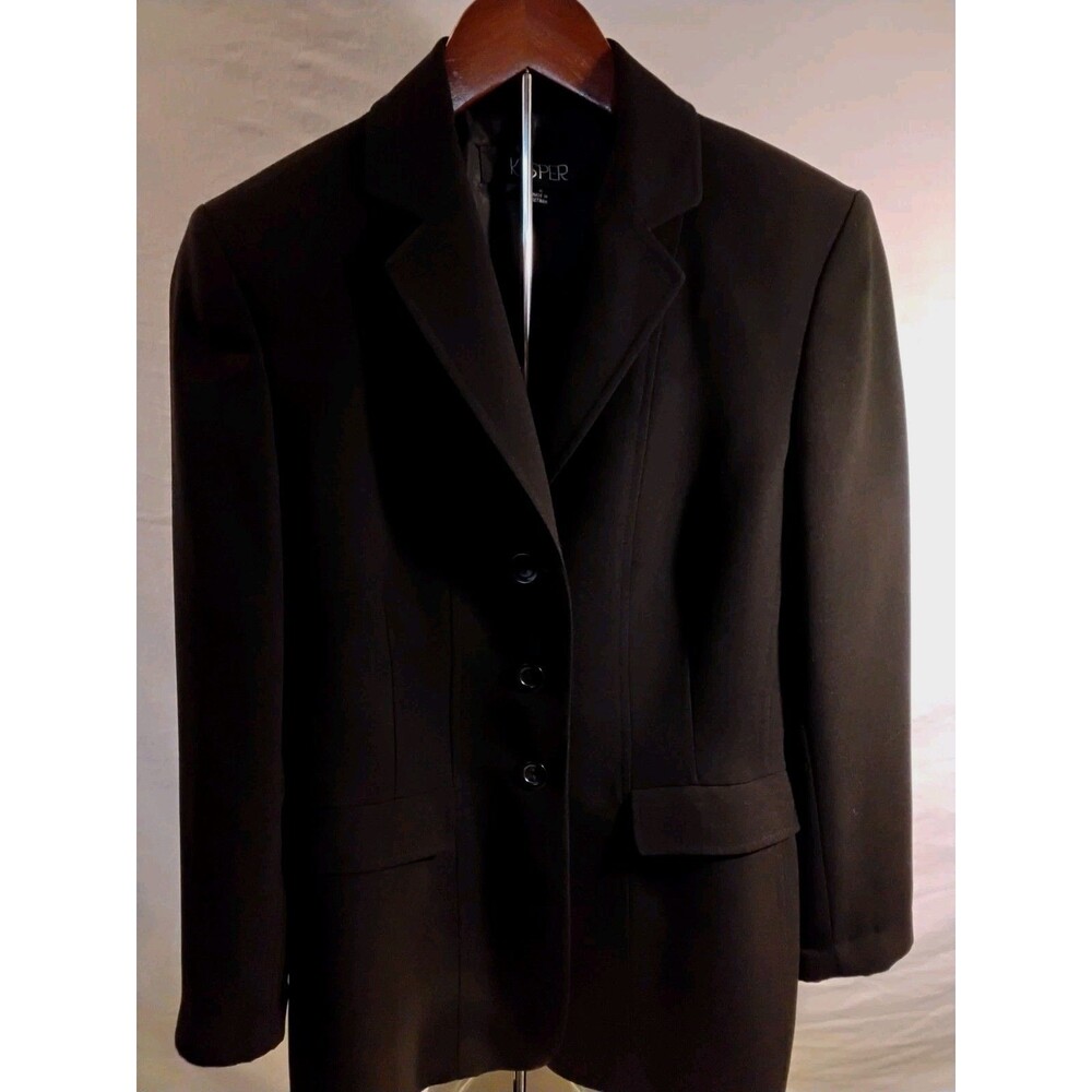 Kasper Black Lined Women's Blazer Size 6 NWT Pockets Stitched